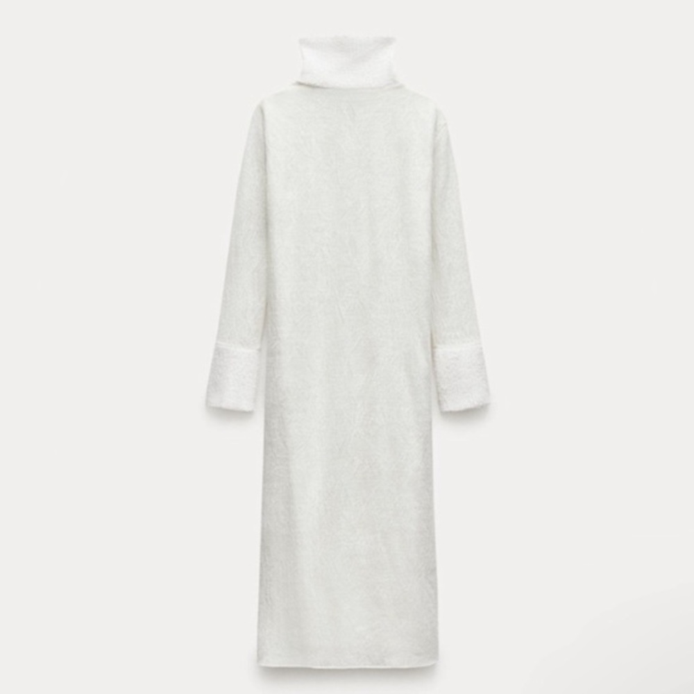 Zara Wool Jacquard Dress ZW Collection Size S